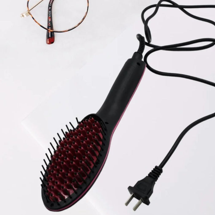 Brush Straightener for Smooth, Sleek Hair | Hair Styling Tool & Straightening Brush