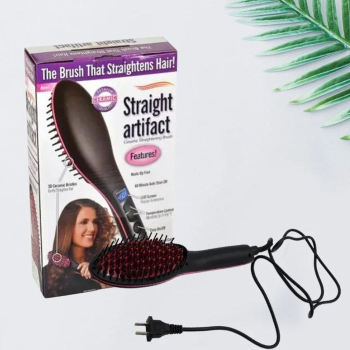 Brush Straightener for Smooth, Sleek Hair | Hair Styling Tool & Straightening Brush