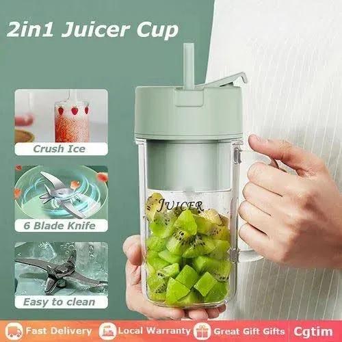 2 In 1 Crusher Juicer Portable hand blender Juicer Versatile Powerful Motor Sharp Blade "Assorted Color!!