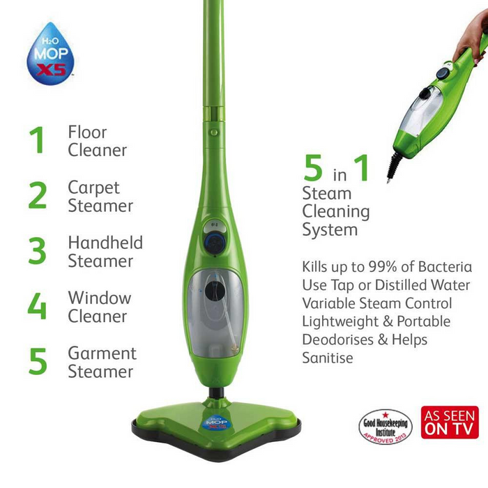 H20 Mop X5 l Handheld Steamer l Steam Mop For Cleaning l Floor Cleaner l Upholstery Cleaner and Carpets