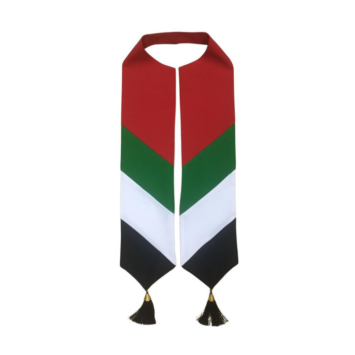 UAE National Day Flag Scarf for Men, Women & Kids l  Embroidered Design Scarf l Premium Quality