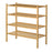 4-Tier Free Standing Stackable Bamboo Shoe Rack – Space-Saving, Durable, Eco-Friendly Shoe Organizer for Entryway, Bathroom, or Closet!