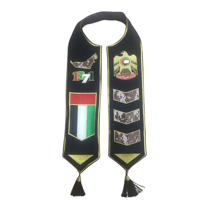 UAE National Day Flag Scarf for Men, Women & Kids l  Embroidered Design Scarf l Premium Quality