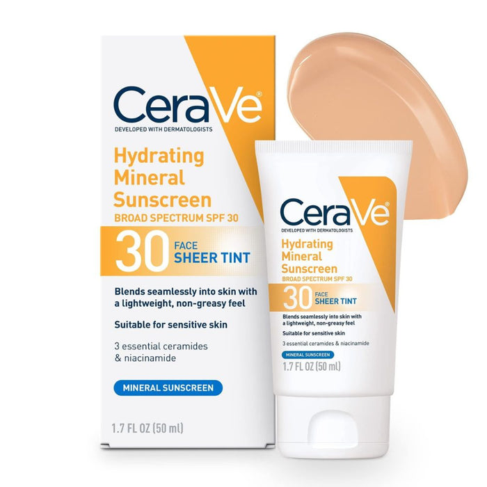 Hydrating Mineral Sunscreen Broad Spectrum SPF 50 I Save skin from harmful UVA & UVB rays I feeling fresh and hydrated all day