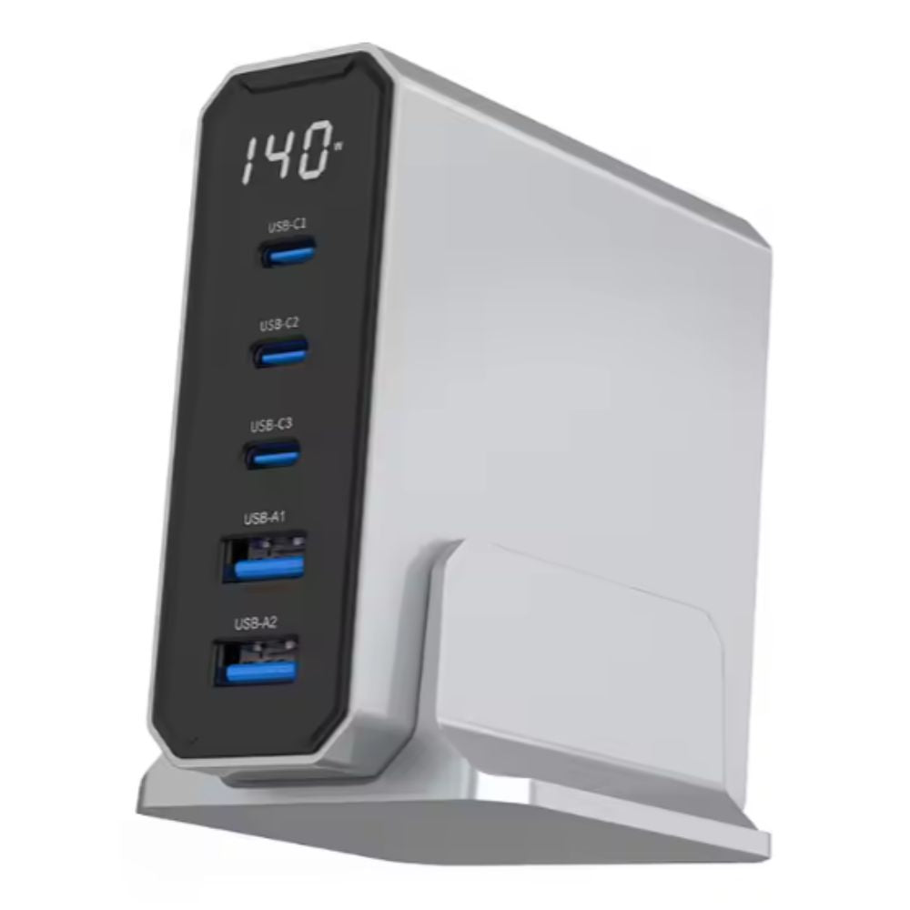 Fast Adapter I 140W power capacity I Five Ports