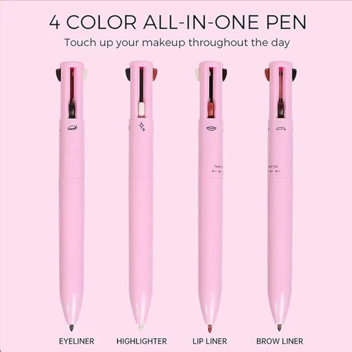 4-in-1 Makeup Pen I Multifunctional Makeup Pencil I Highlighter Pen , Eye Liner, Brow Liner, Lip Liner