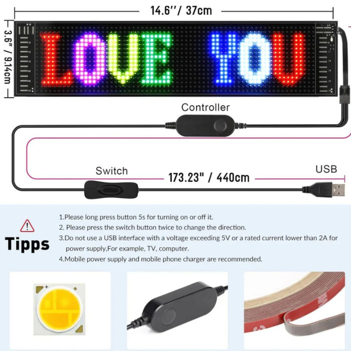 Led Matrix Panel I Versatile Use I Smart Control via App