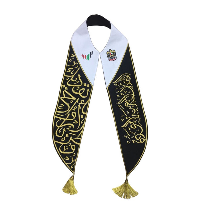 UAE National Day Flag Scarf for Men, Women & Kids l  Embroidered Design Scarf l Premium Quality