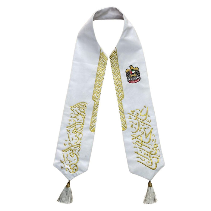 UAE National Day Flag Scarf for Men, Women & Kids l  Embroidered Design Scarf l Premium Quality