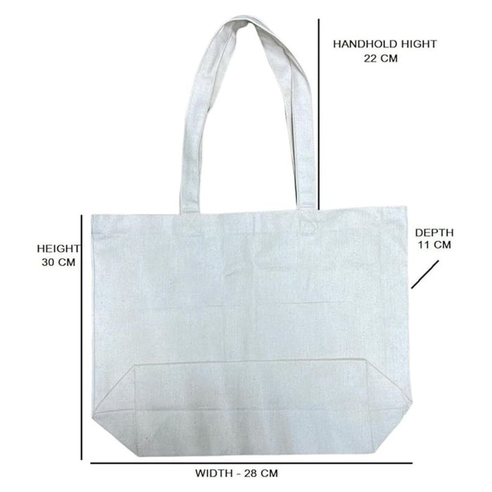 Buy Natural Cotton Canvas Tote Bags with Bottom Gusset | Eco-Friendly Tote Bags in UAE l Canvas Tote Bags l 10 Pcs