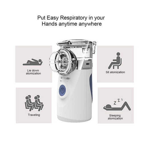 Mini Handheld Portable Inhale Nebulizer  Mesh Inhaler Automatic Inhalators for Adults and Children Mini Ultrasonic Humidifier for Home and Travel Use Mesh Inhalators with Masks and Mouthpieces!