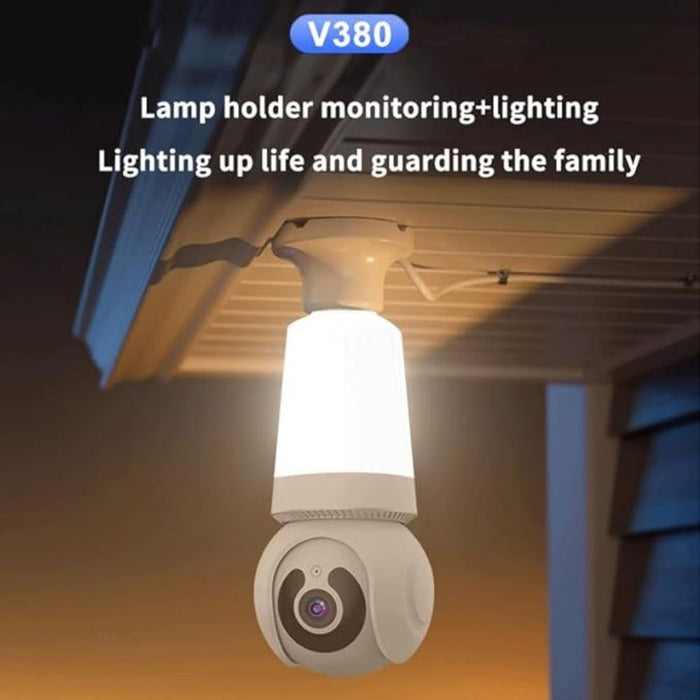 V380 Bulb Camera l Smart WiFi Camera l WiFi Bulb Camera l Night Vision Motion Detection