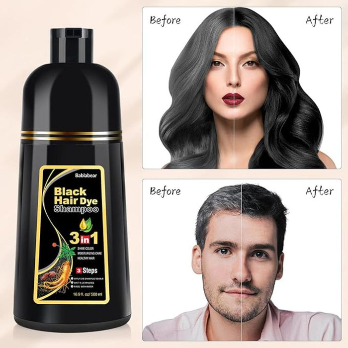 Hair Dye Shampoo I Natural Hair Color Dye Shampoo for Women & Men I moisturizing ingredients