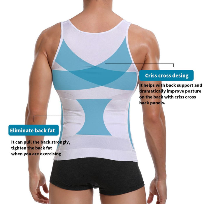 Men's Slimming Body Shapewear I Slim Muscle Tank Top Shapewear I comfort across the chest