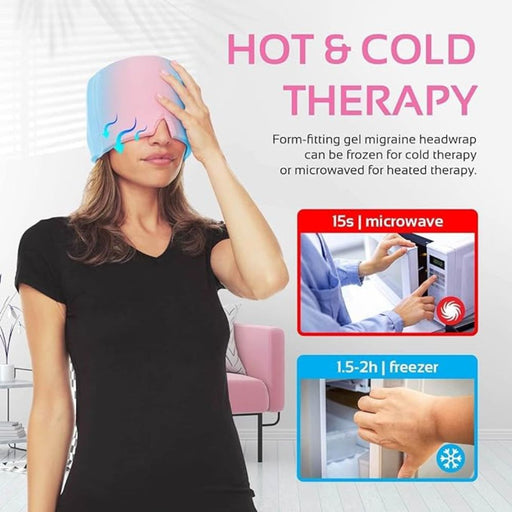 Migraine Relief Cap I Heat therapy relaxes muscles I  relief from migraines, headaches, sinus pressure, and tension