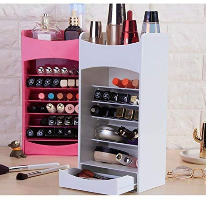 Cosmetic Storage Rack I 360-Degree Rotating Base I Adjustable Shelving