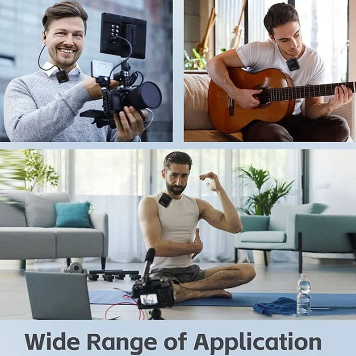 Wireless Lavalier Microphone I DSP Noise Reduction I authentic audio recordings , perfect for vlogs, interviews, and other recording needs