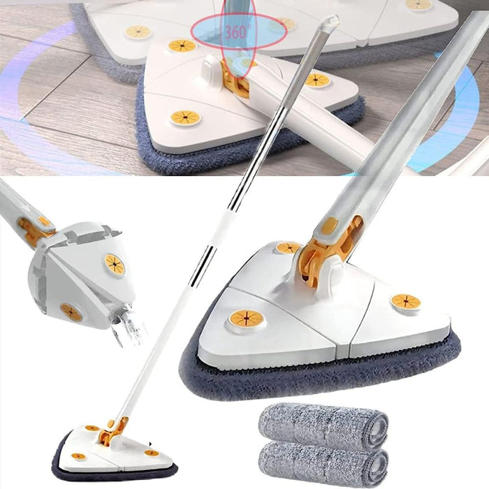 360 Rotating Adjustable Mop I New Triangle Cleaning Mop I strong water absorption