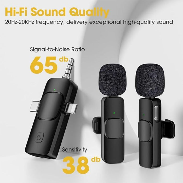 Mini Wireless Streaming Microphone I Video Recording Vlog, YouTube, TikTok I  Lightweight, Wireless, USB