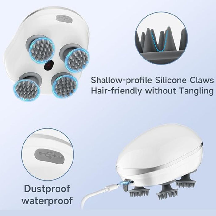 Electric Scalp Head Massager I Multiple Rotating Heads, enjoy a full 360° I Hair Growth Head Relax