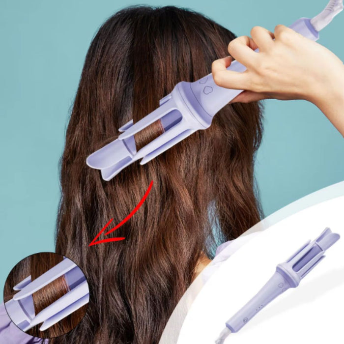 Automatic Hair Curler Stick I 360-Degree Rotating Barrel I Anti-Tangle Rotating Curling Wand for Hair Styling