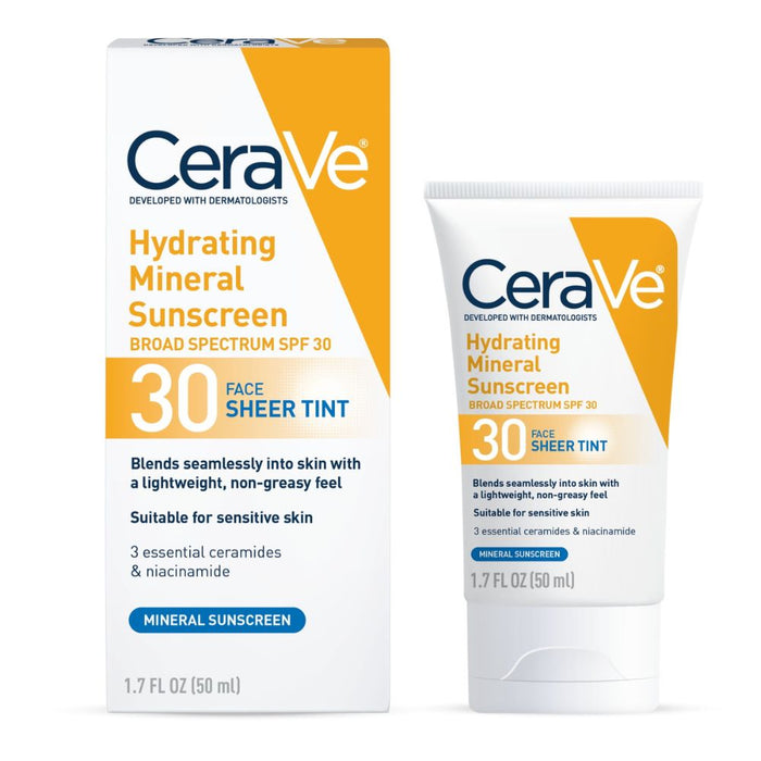 Hydrating Mineral Sunscreen Broad Spectrum SPF 50 I Save skin from harmful UVA & UVB rays I feeling fresh and hydrated all day