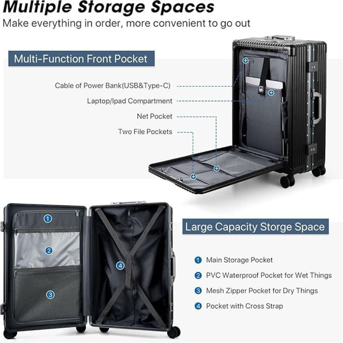 Luggage For Travel I Lightweight Design I Built-in TSA-approved locks I 360-degree spinner wheels