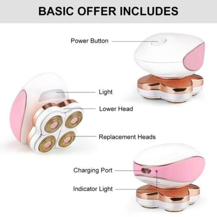 Hair Removal Machine I flawlessly designed electric shaver I The electric shaver features 18k gold plated heads