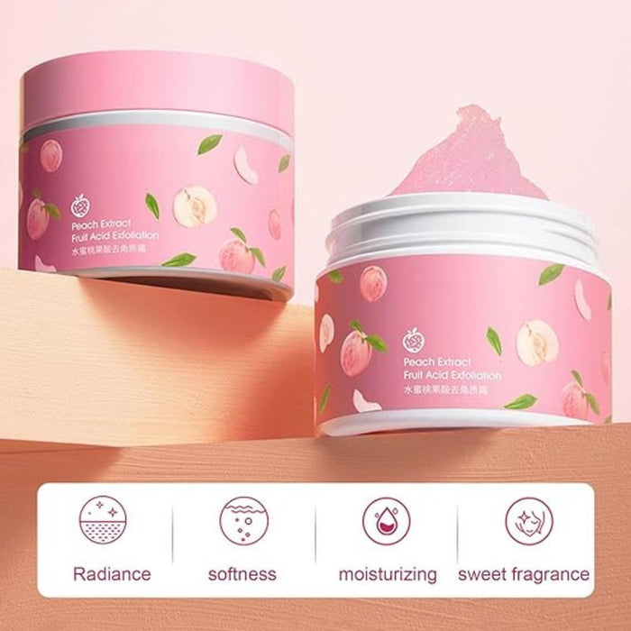 Peach Extract Exfoliating Face Gel Cream | Fruit Acid for Smooth, Glowing Skin – Best Facial Exfoliant