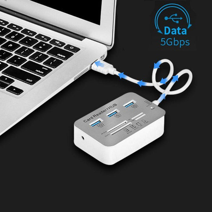 7-In-1 USB Type-C Hub with 4 Ports and Card Reader Fast Data Transfer Support Multi Device!!