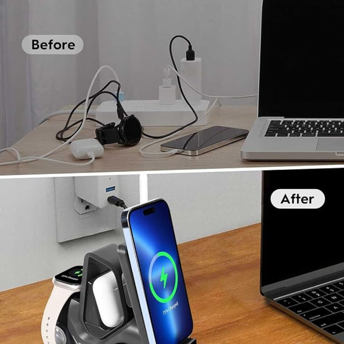 Forklift Wireless Charger Station I Stylish Car Shape Design I Charger for Apple Watch I Charger for Airpods Charger I