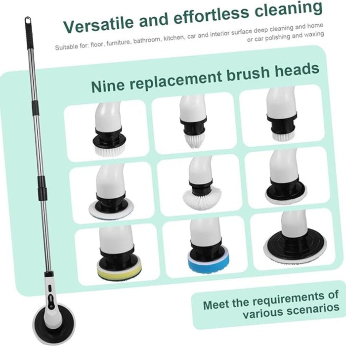 Electric Cleaning Brush I Comes with multiple heads I intuitive design that's user-friendly for all