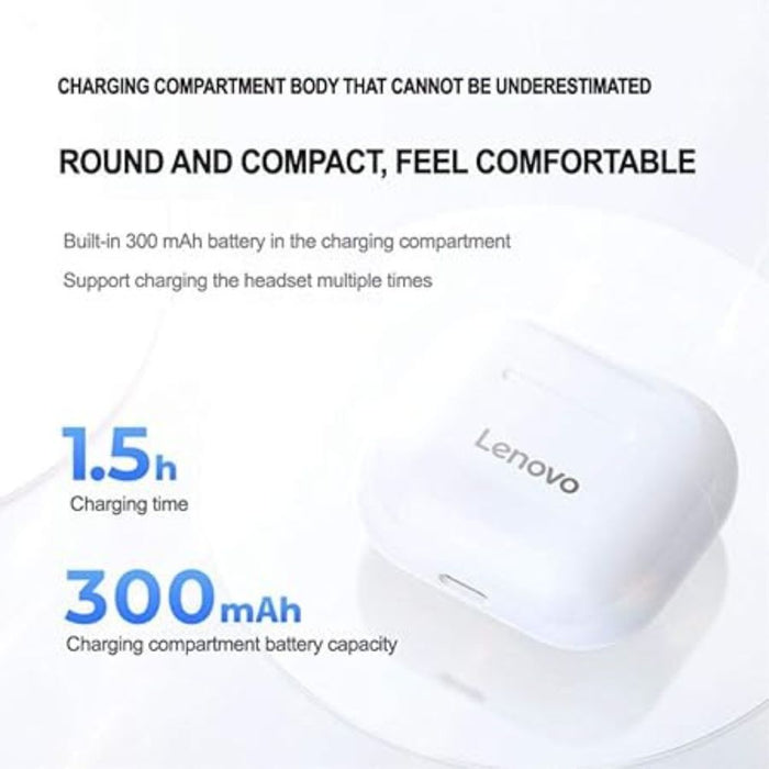 Lenovo True Wireless Stereo In-Ear Earphone LP40 (White)