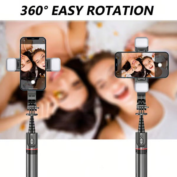 Foldable Selfie Stick Tripod,All-in-1 Phone Tripod Stand with Remote,Portable,Lightweight Tripod for for Selfies/Live/Video Recording/Travel-Black!!